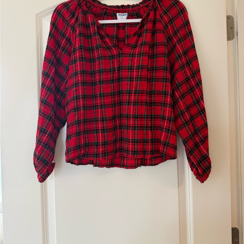 Old Navy Plaid Long Sleeve Top
